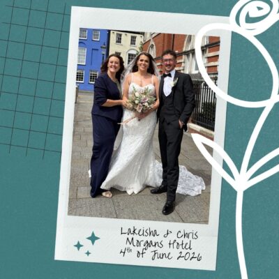 Lakeisha and Christopher – little white dresses!